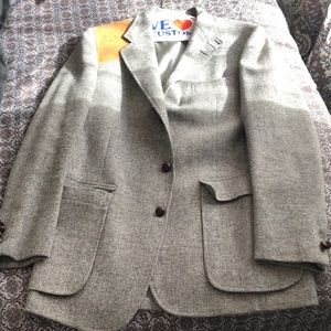 Custom wool suit jacket sz 42 r
